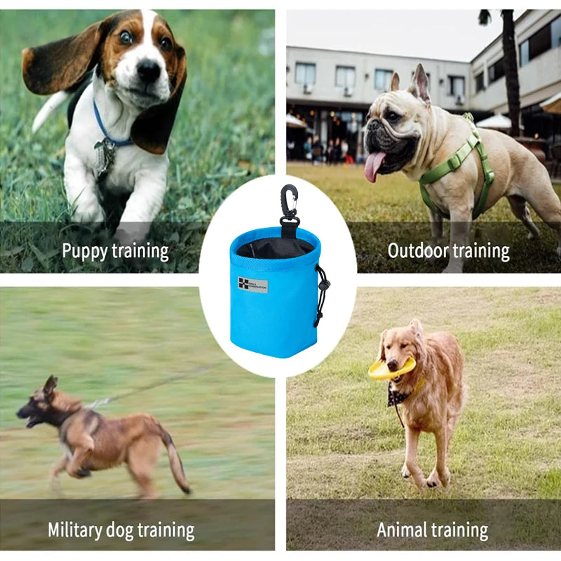 Portable Dog Training Snack Bag Puppy Dog Snack Bag for Leash Outdoor Pet Snacks