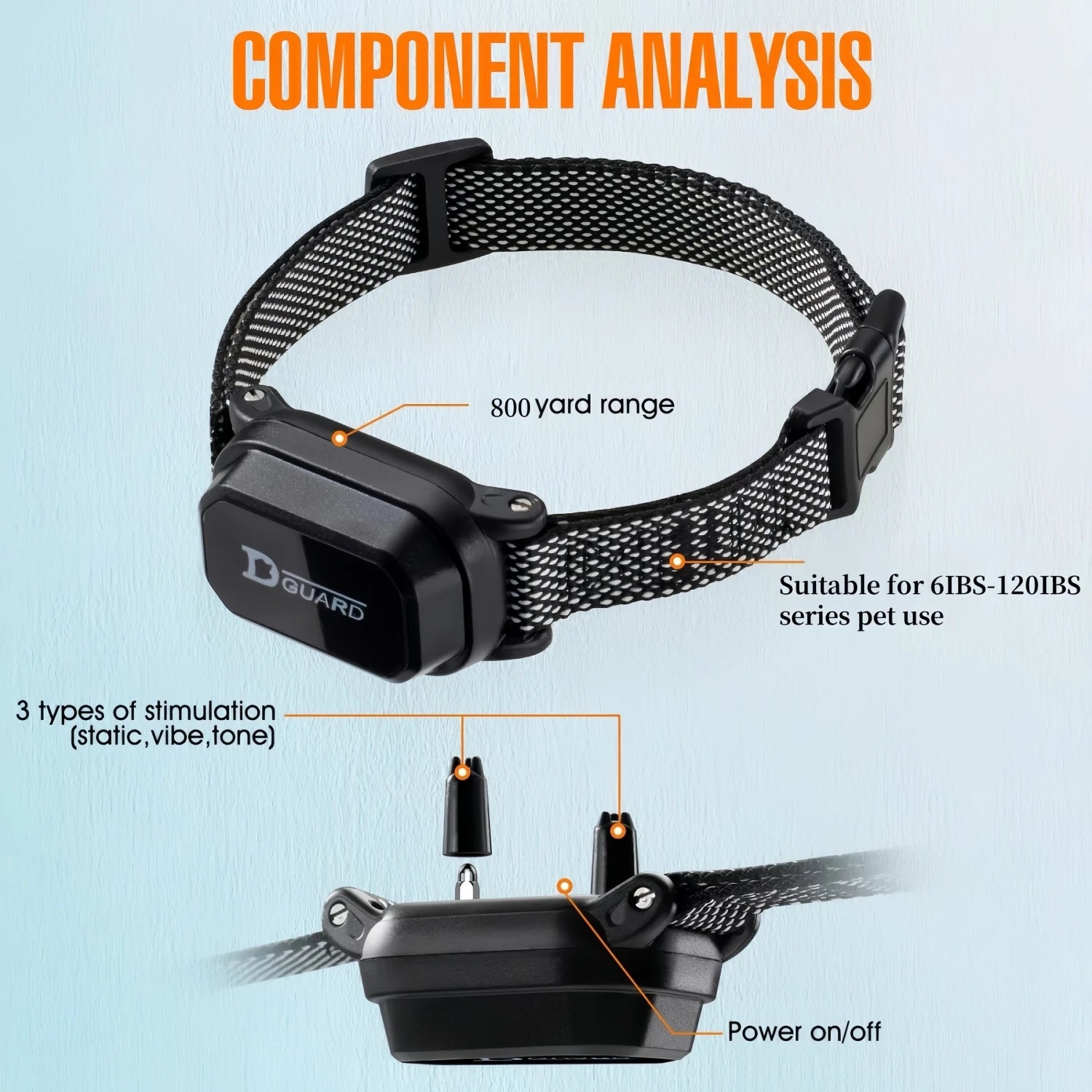 800m Digital Dog Training Collar Waterproof Rechargeable Remote Control Pet with LCD