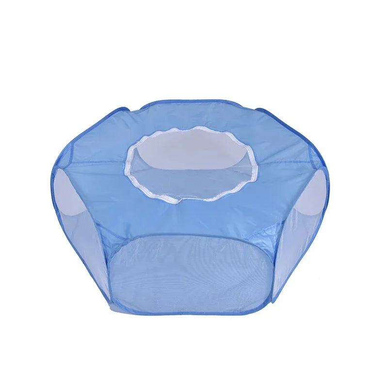 Portable Small Pet Cage Transparent Cat and Dog Cage Tent Pet Playpen Open Folding
