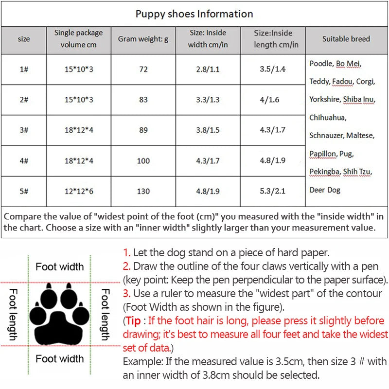 Dog Shoes Non-Slip Soles Thick Plush Protection Paw Pet Shoes Warm For Dog Non-Slip