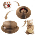 Foldable Cat Scratcher with Bell & Catnip - Multi-Level Cardboard Toy for Kittens