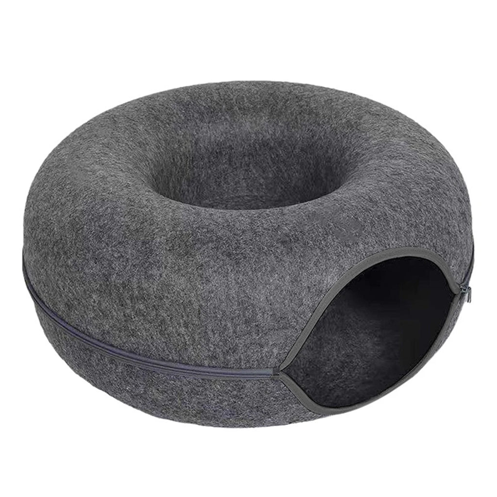 Cat Donut Sleeping Interactive Round Small Cat Tunnel Nest Felt Kittens Bed House