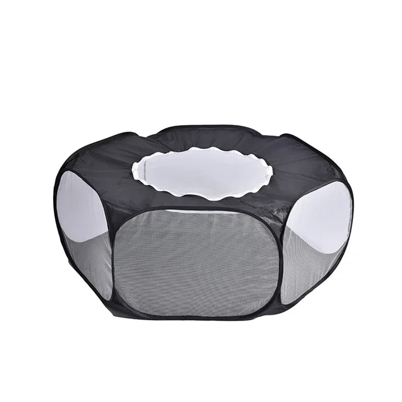 Portable Small Pet Cage Transparent Cat and Dog Cage Tent Pet Playpen Open Folding