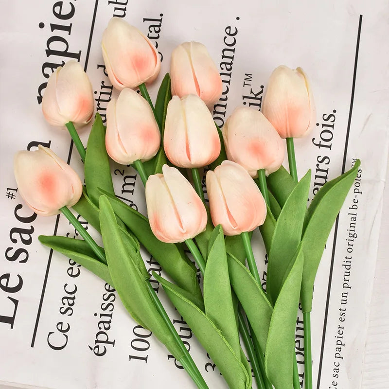 3/5/10/20pcs Tulips Artificial Flowers Real Touch Flower Bouquet Tulips Fake Flower