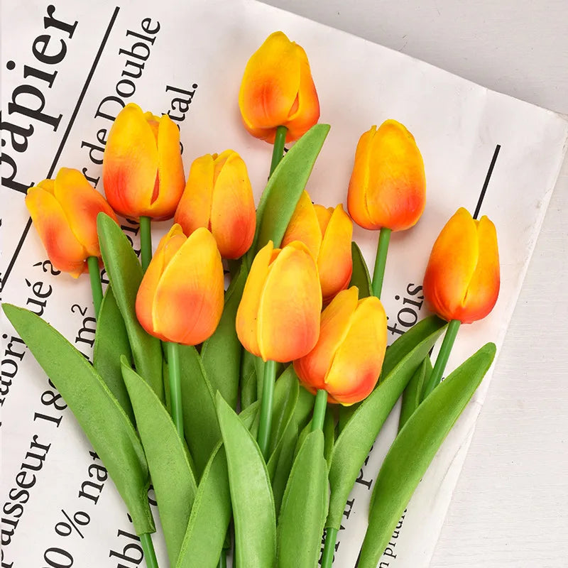 3/5/10/20pcs Tulips Artificial Flowers Real Touch Flower Bouquet Tulips Fake Flower