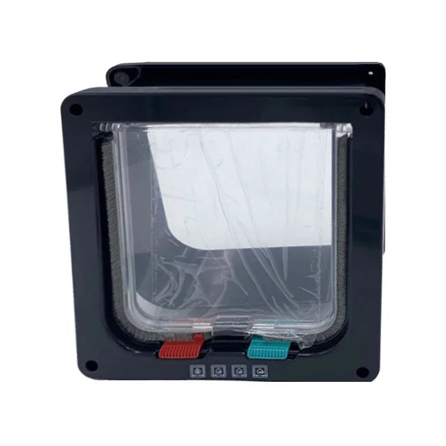 Dog Cat Flap Door with 4 Way Security Lock Flap Door for Dog Cats Kitten ABS