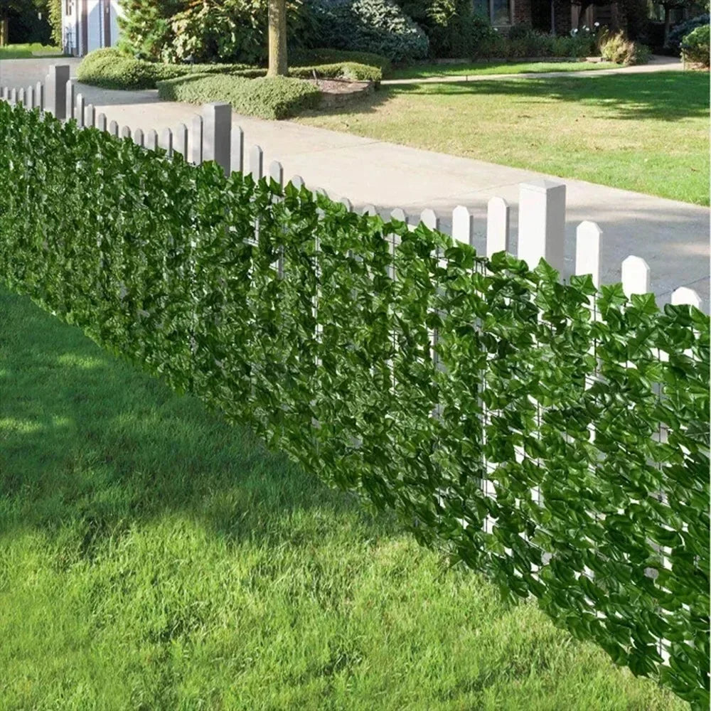 Artificial Ivy Hedge Green Leaf Fence Panels Faux Privacy Fence Screen for Home Outdoor