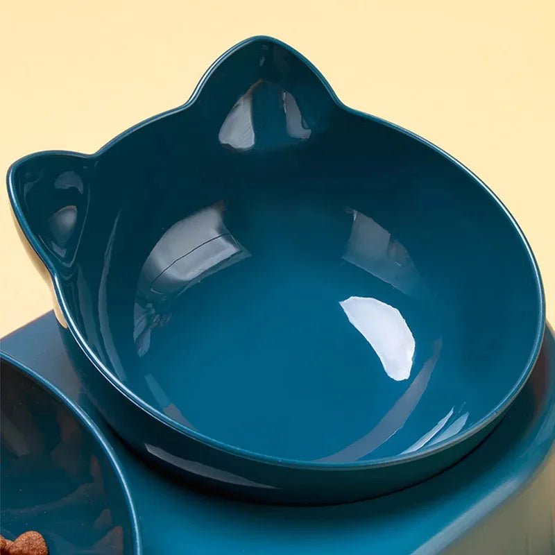 3 in 1 Pet Double Bowl Automatic Feeder Water Dispenser Food Container for Small Dogs Cats