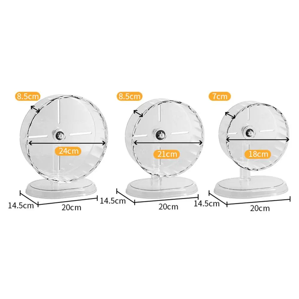 Hamster Running Sport Transparent Widened Running Wheel Support Toy Small Pet Roller