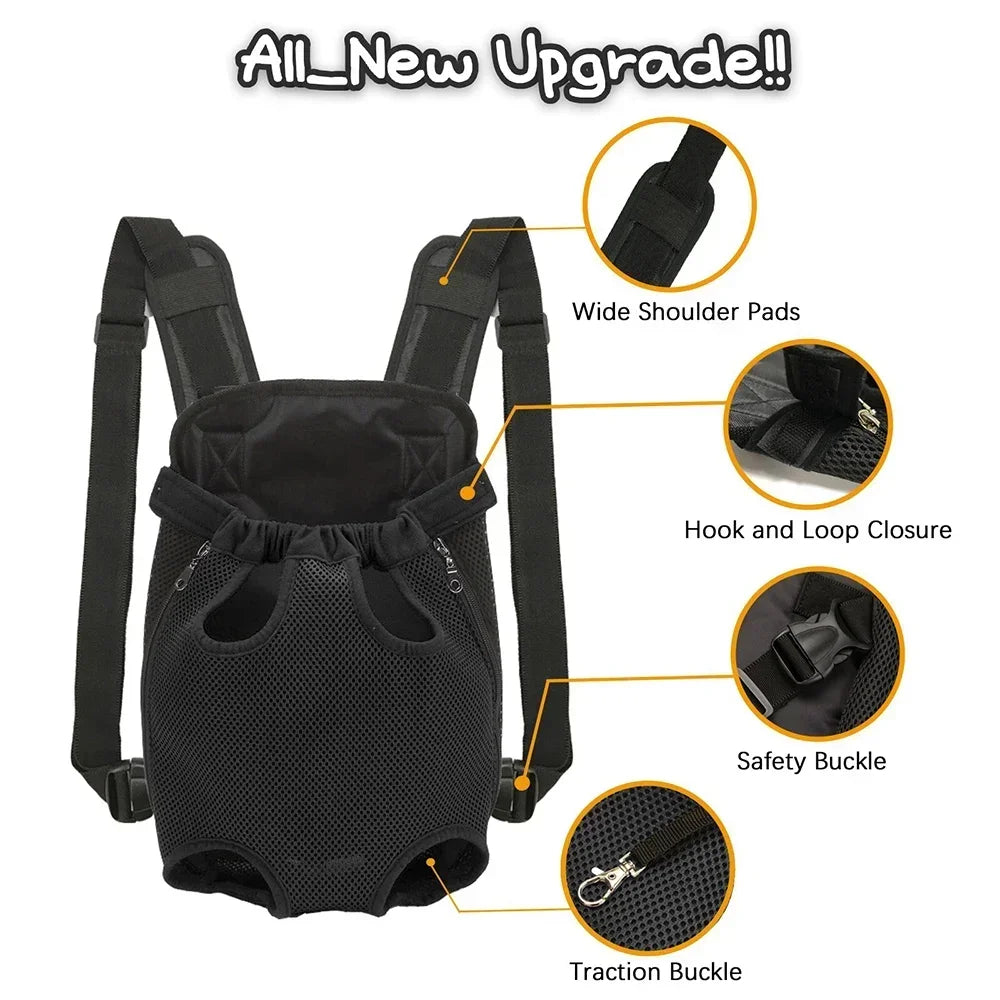 Breathable Double Shoulder Portable Pet Carrier Backpack for Small Dogs And Cats
