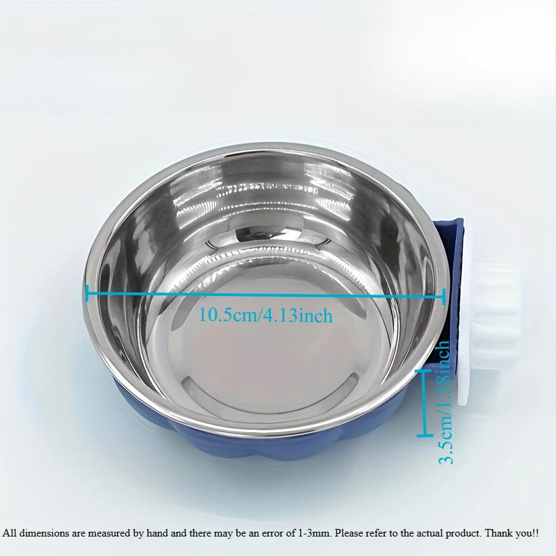 Pumpkin Shaped Small Pet Food and Water Bowl, Movable and Lifting Pet Carrier Bowl