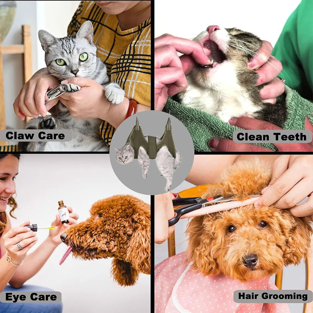 Pet Grooming Hammock Cat Dog Nail Clipper Fixer Teddy Hook Type Feeding Anti-scratch