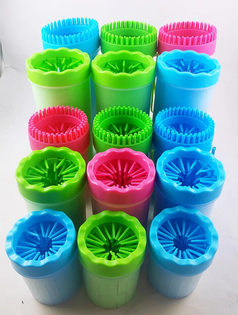 Pet Foot Wash Cup Large size silicone brush Dog cat clean foot mud removable cleaning Foot
