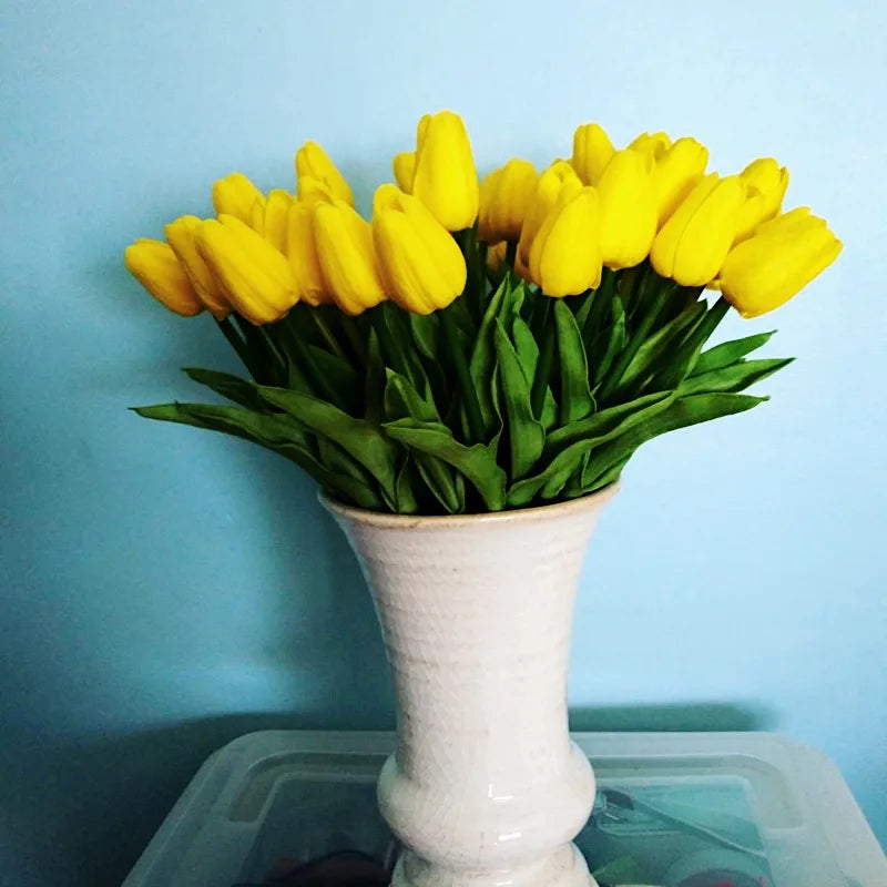 3/5/10/20pcs Tulips Artificial Flowers Real Touch Flower Bouquet Tulips Fake Flower