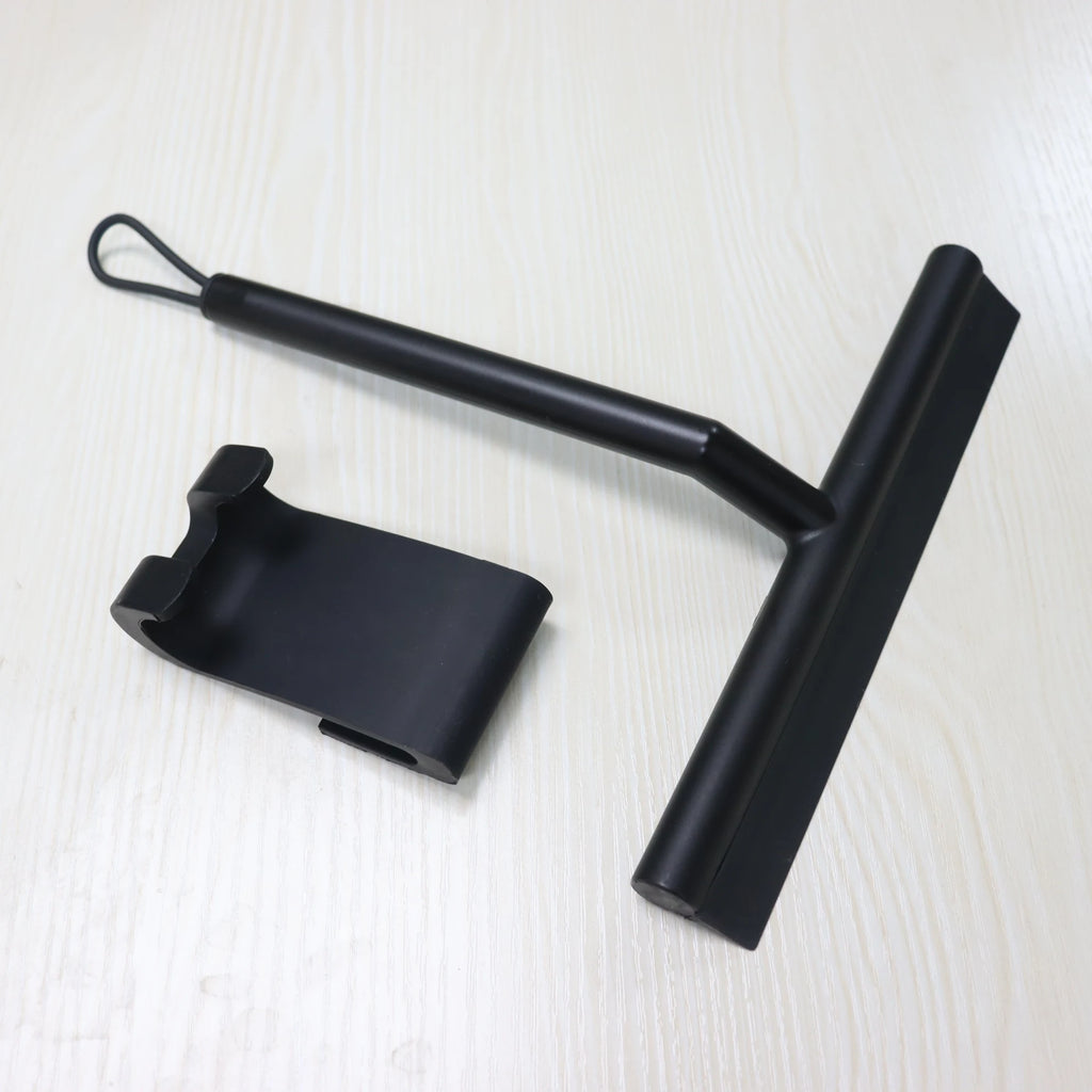 Shower Squeegee Cleaner for Glass Door Shower Wall Scraper With Silicone Holder