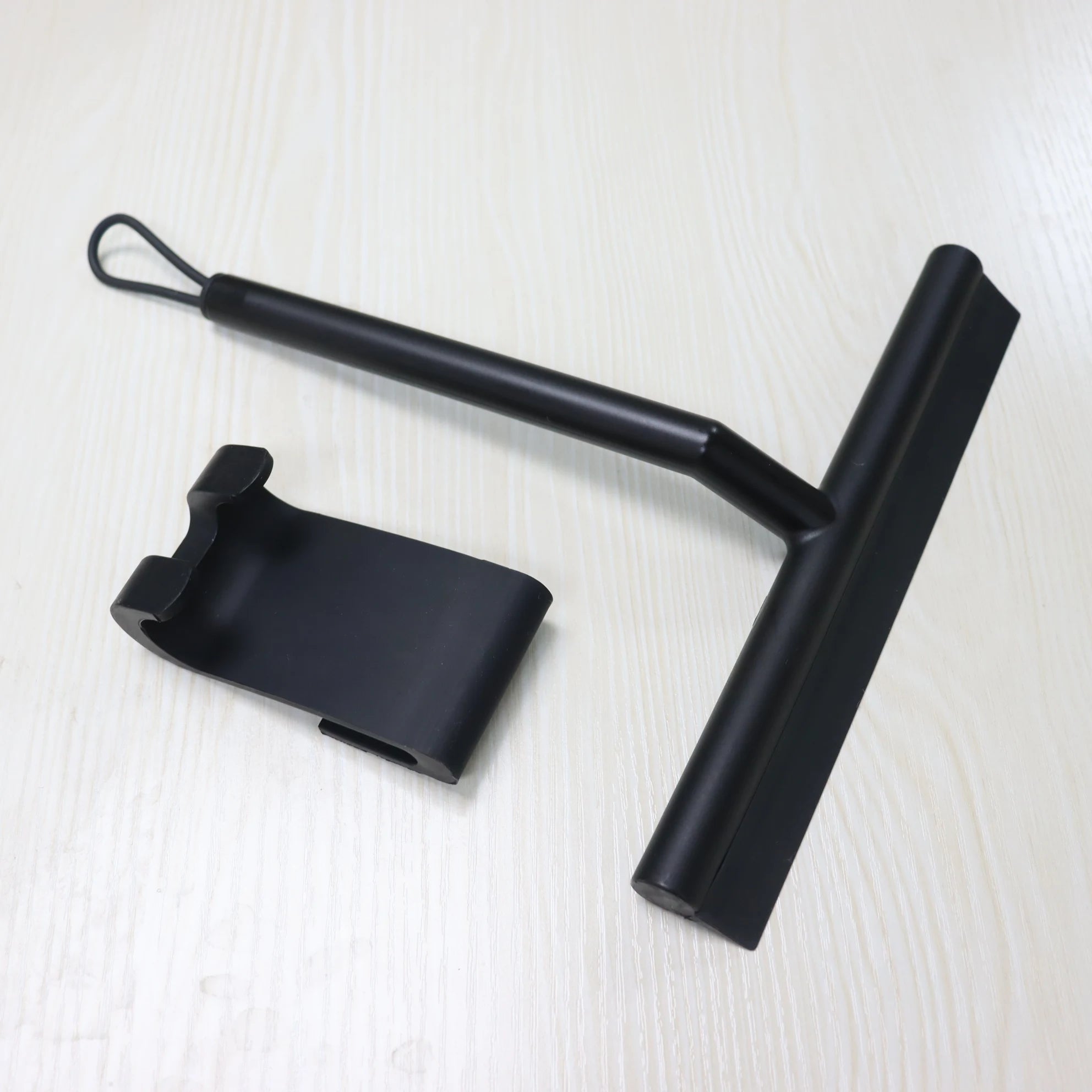 Shower Squeegee Cleaner for Glass Door Shower Wall Scraper With Silicone Holder