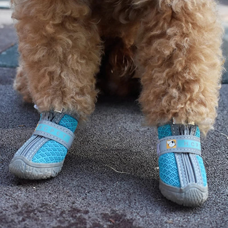 Dog Shoes Non-Slip Soles Thick Plush Protection Paw Pet Shoes Warm For Dog Non-Slip