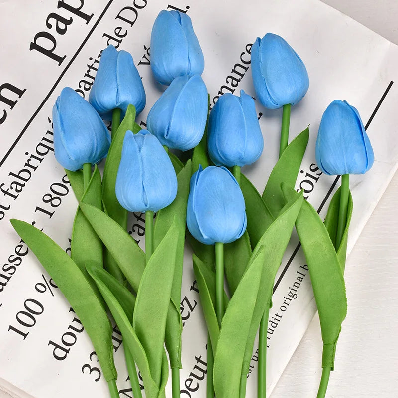 3/5/10/20pcs Tulips Artificial Flowers Real Touch Flower Bouquet Tulips Fake Flower