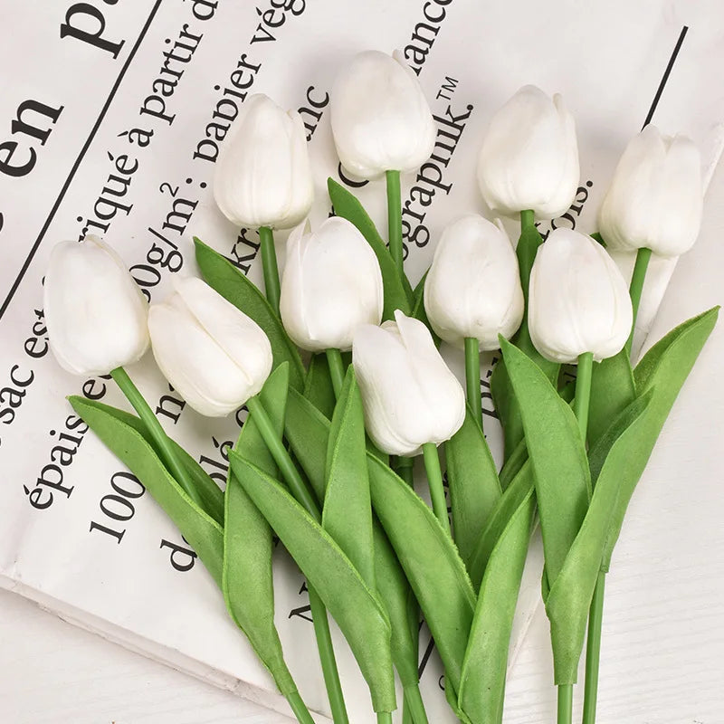 3/5/10/20pcs Tulips Artificial Flowers Real Touch Flower Bouquet Tulips Fake Flower