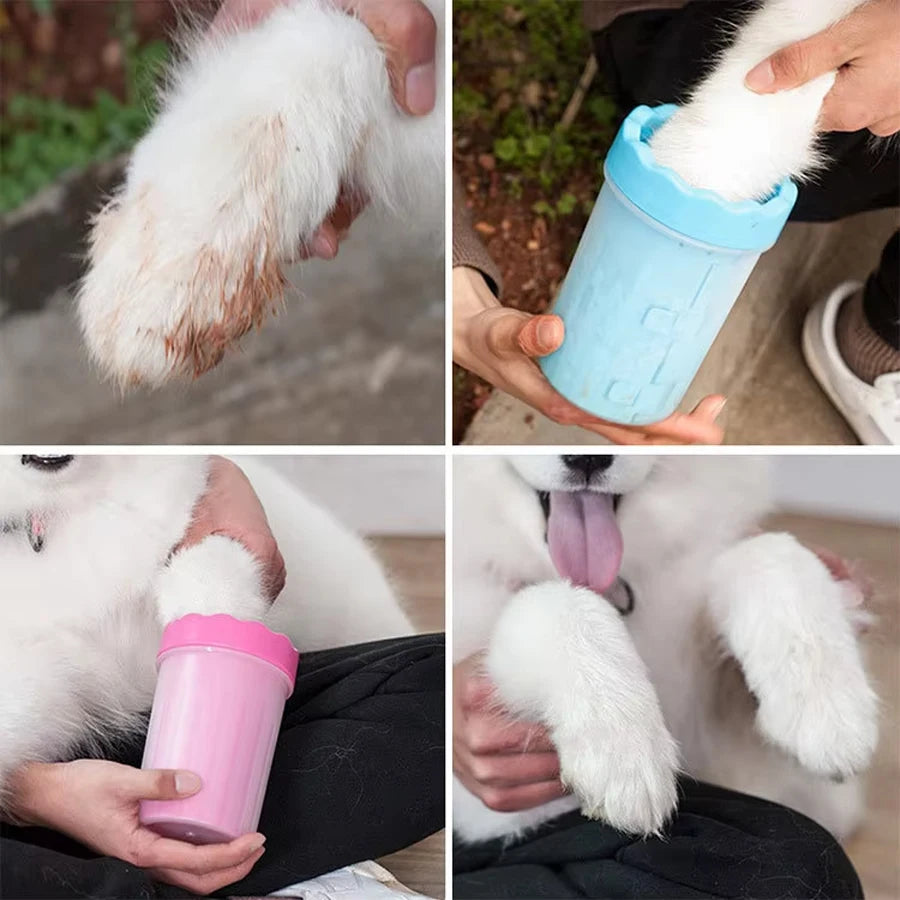 Pet Foot Wash Cup Large size silicone brush Dog cat clean foot mud removable cleaning Foot