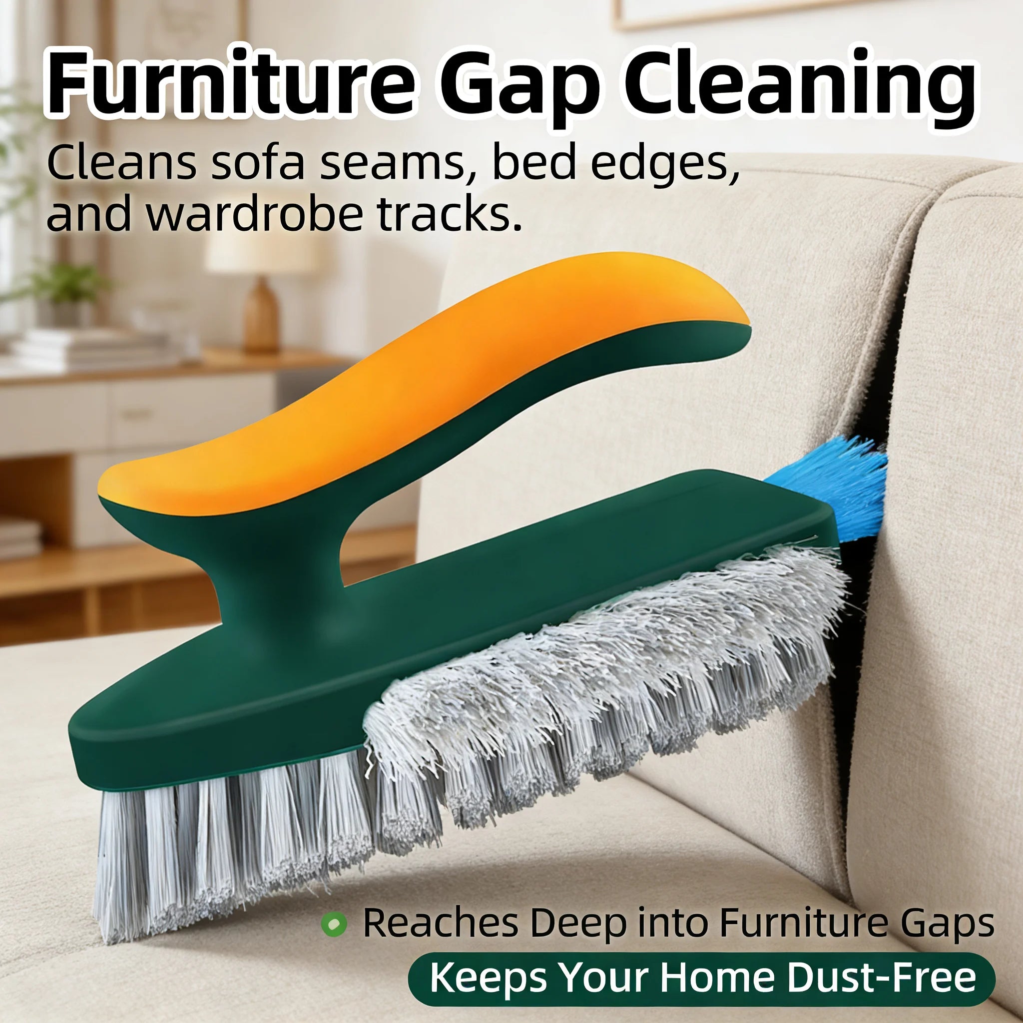 3 In 1 Multi Function Cleaning Brush Hard Bristle Scrub Brush Gap Brush T Handle