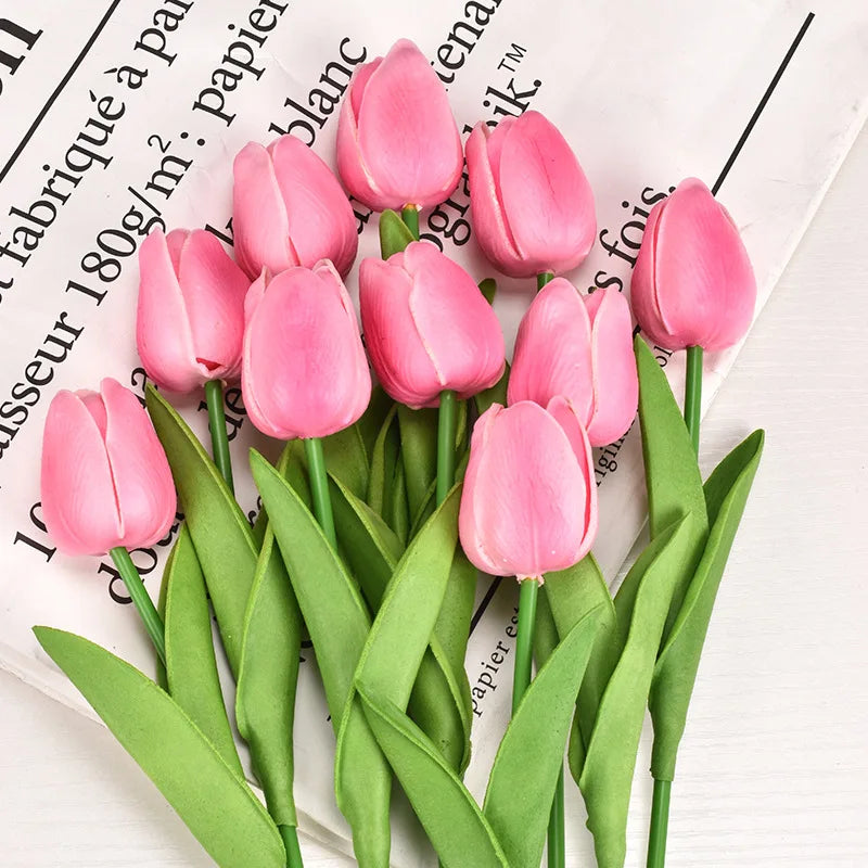 3/5/10/20pcs Tulips Artificial Flowers Real Touch Flower Bouquet Tulips Fake Flower
