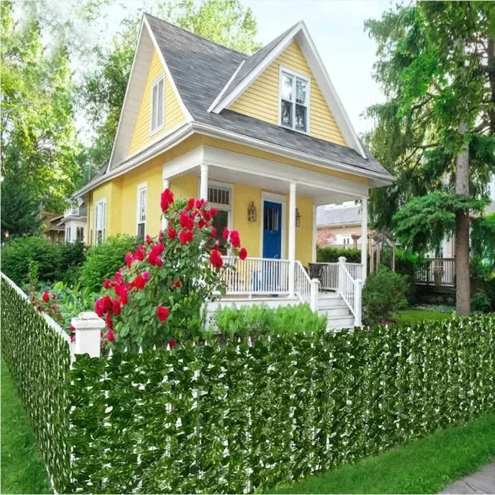 Artificial Ivy Hedge Green Leaf Fence Panels Faux Privacy Fence Screen for Home Outdoor