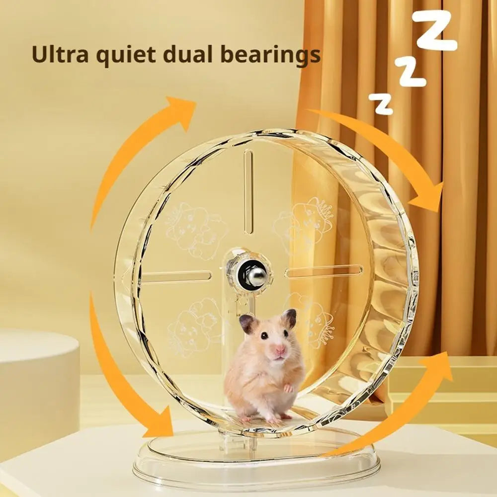 Hamster Running Sport Transparent Widened Running Wheel Support Toy Small Pet Roller