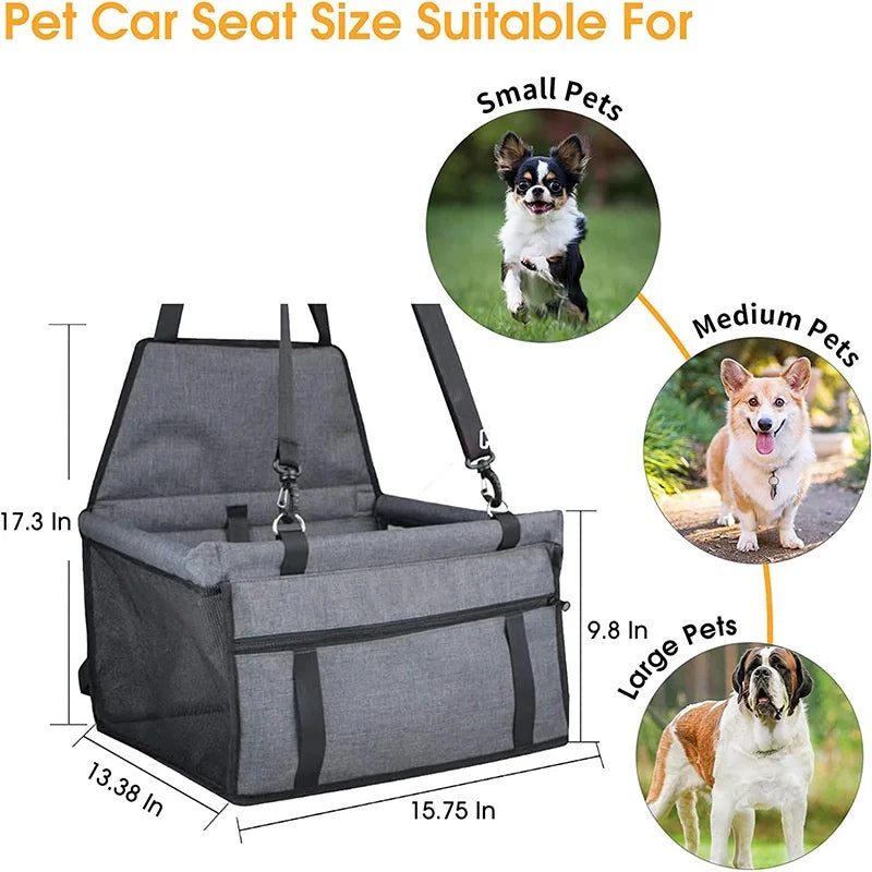 Dog Car Seat Cover Foldable Hammock Pet Harness Cat Bag Basket Stable and Foldable Travel
