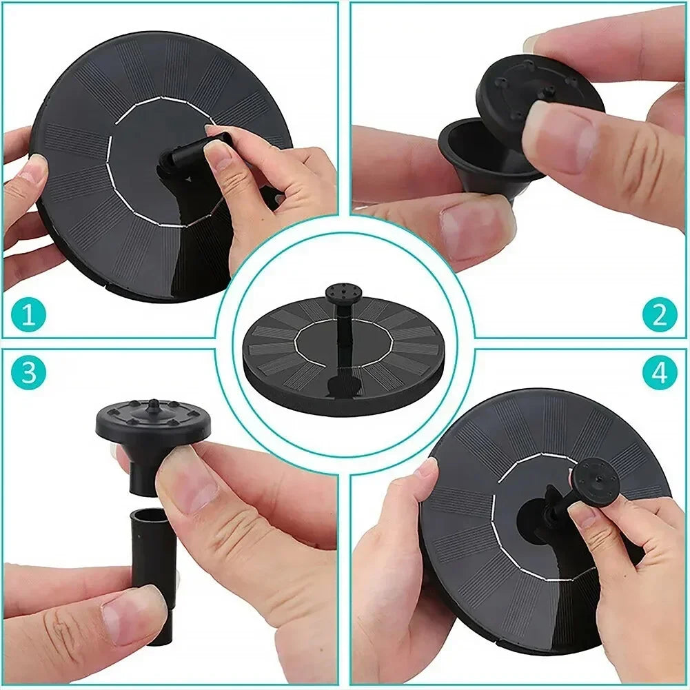 13cm, 16cm, 18cm Solar Fountain Pumps - Ideal for Outdoor Garden Pools, Bird Baths