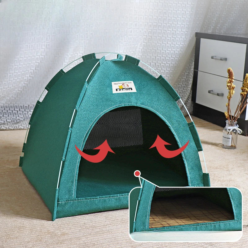 Foldable Pet House Pet Tent Four Seasons Universal Cat and Dog Pet Nest