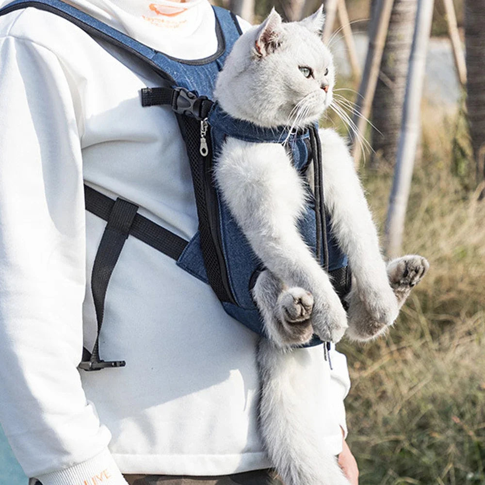 Breathable Double Shoulder Portable Pet Carrier Backpack for Small Dogs And Cats