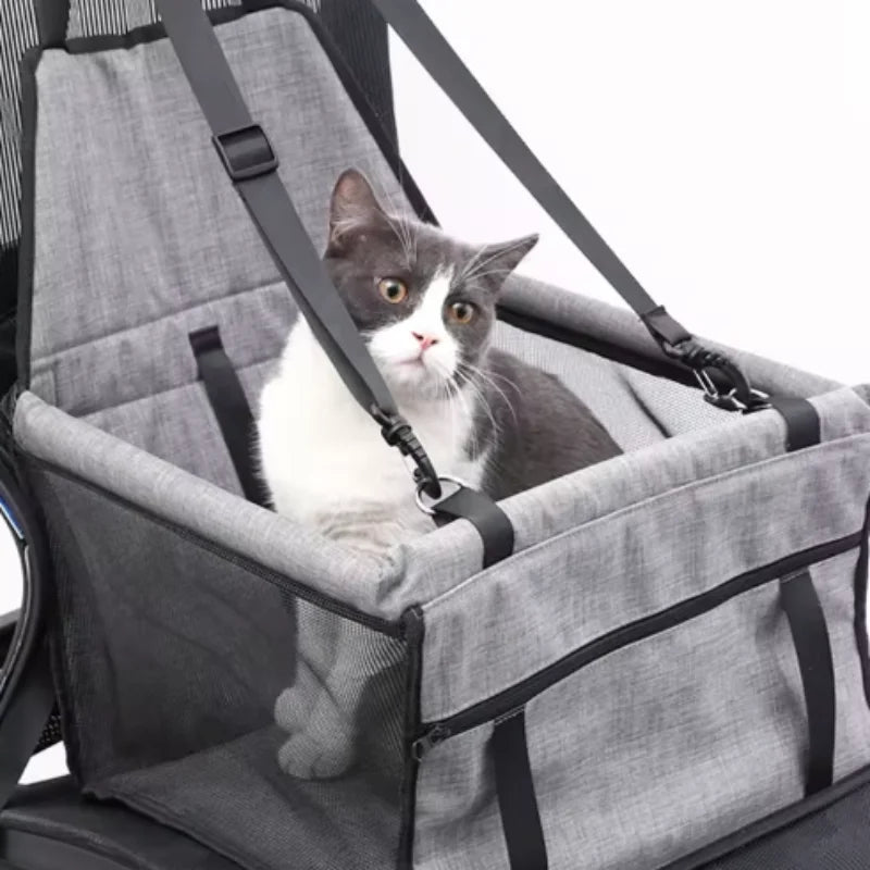 Dog Car Seat Cover Foldable Hammock Pet Harness Cat Bag Basket Stable and Foldable Travel