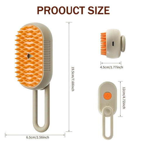 2 In 1 Pet Cat Steam Brush Pet Electric Spray Massage Comb Pet Hair Removal Comb