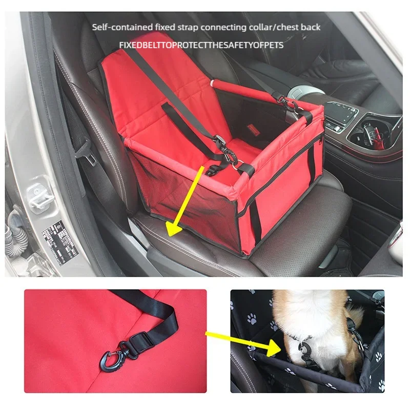 Dog Car Seat Cover Foldable Hammock Pet Harness Cat Bag Basket Stable and Foldable Travel