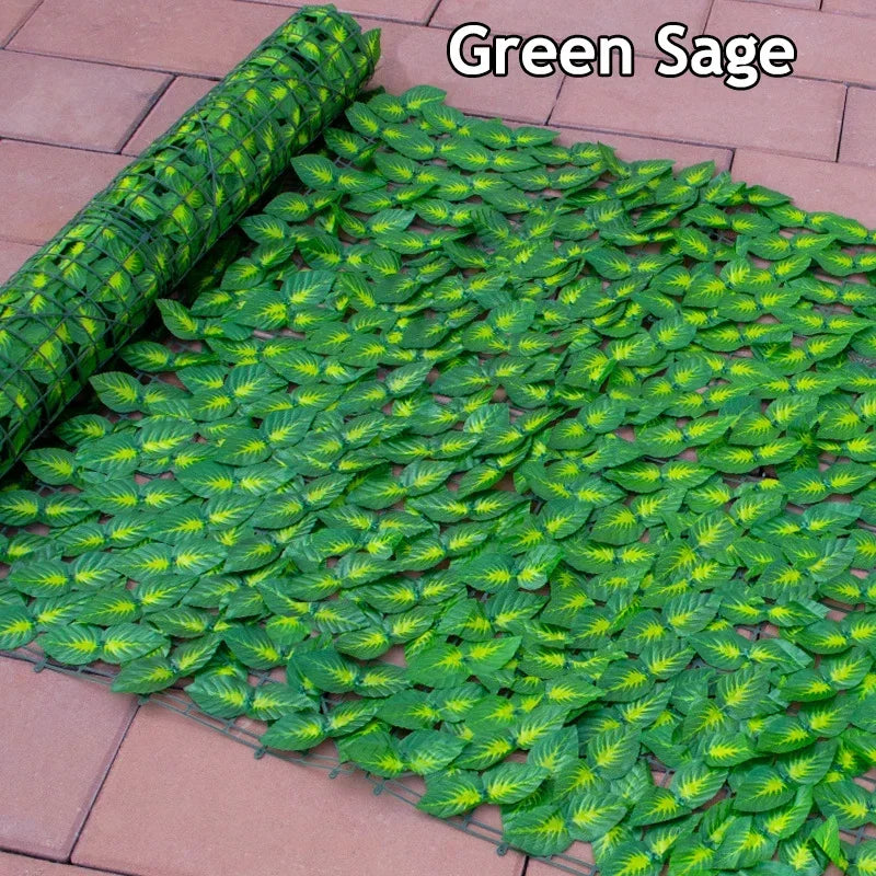 Artificial Ivy Hedge Green Leaf Fence Panels Faux Privacy Fence Screen for Home Outdoor