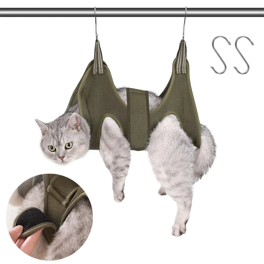 Pet Grooming Hammock Cat Dog Nail Clipper Fixer Teddy Hook Type Feeding Anti-scratch