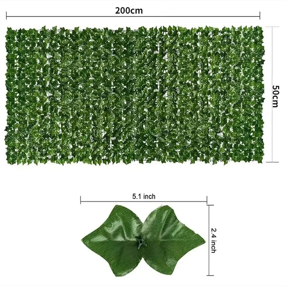 Artificial Ivy Hedge Green Leaf Fence Panels Faux Privacy Fence Screen for Home Outdoor