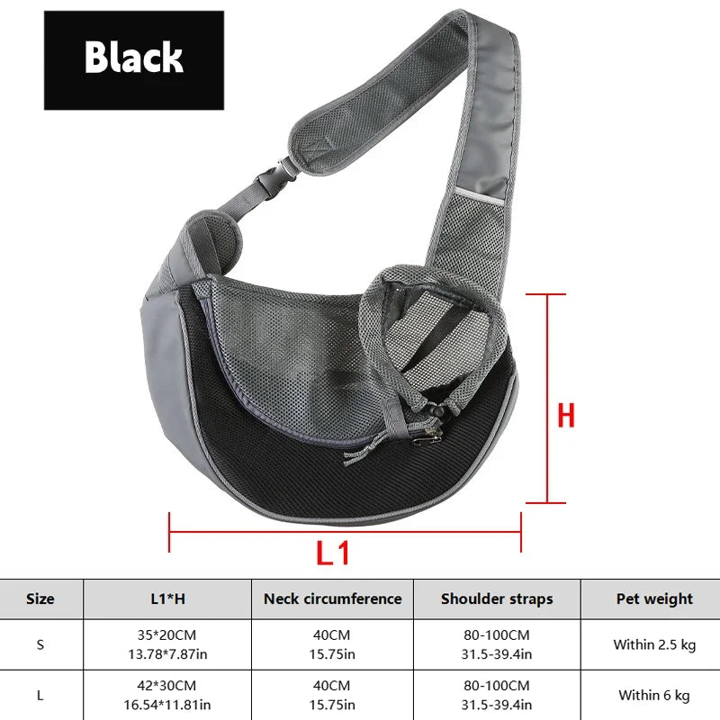 1Pc Dog out backpack,Dog Sling Carrier Breathable Mesh Travel Crossbody Bag For Puppy