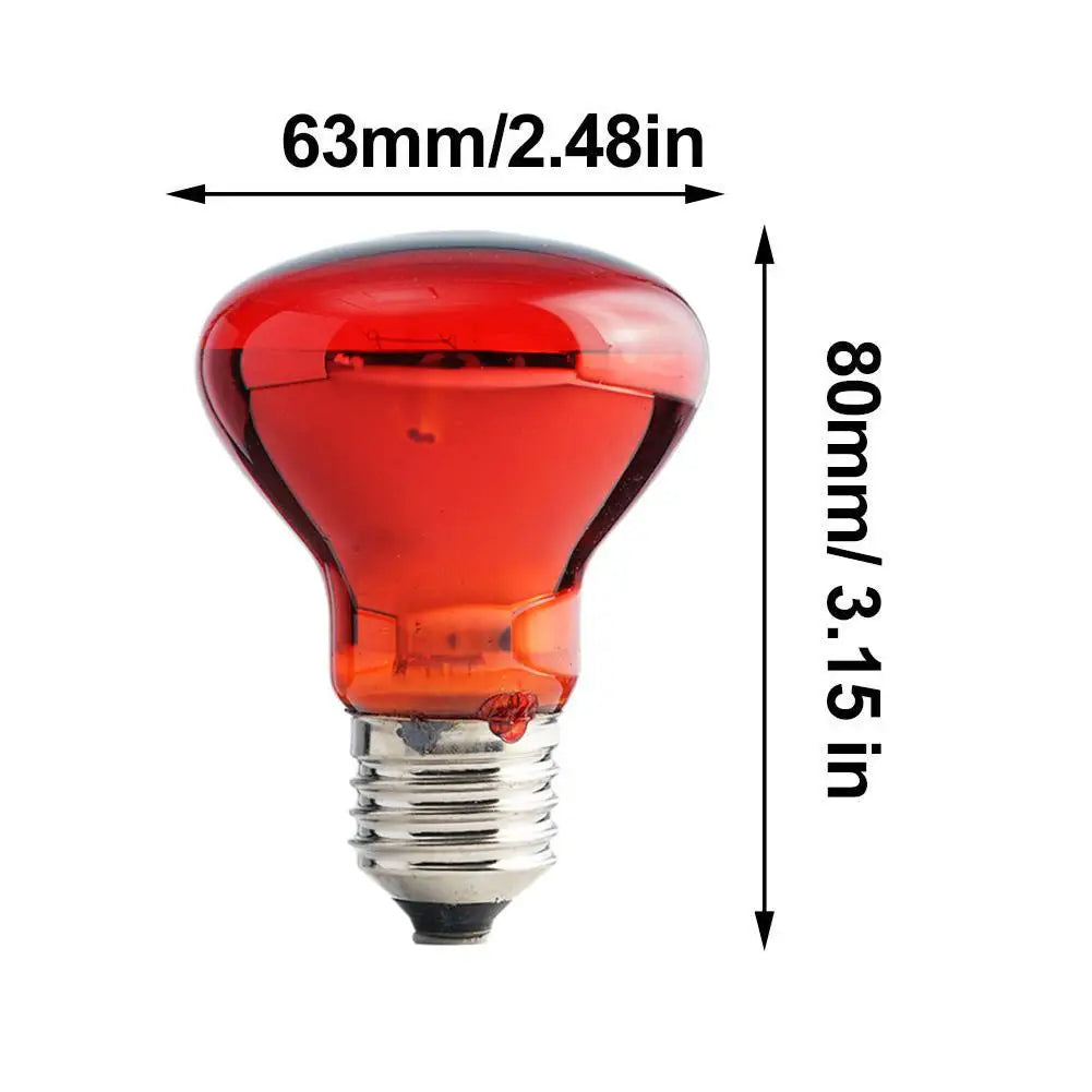 E27 Poultry Heating Bulb 25W-100W Infrared Insulation Heating For Reptiles Plants