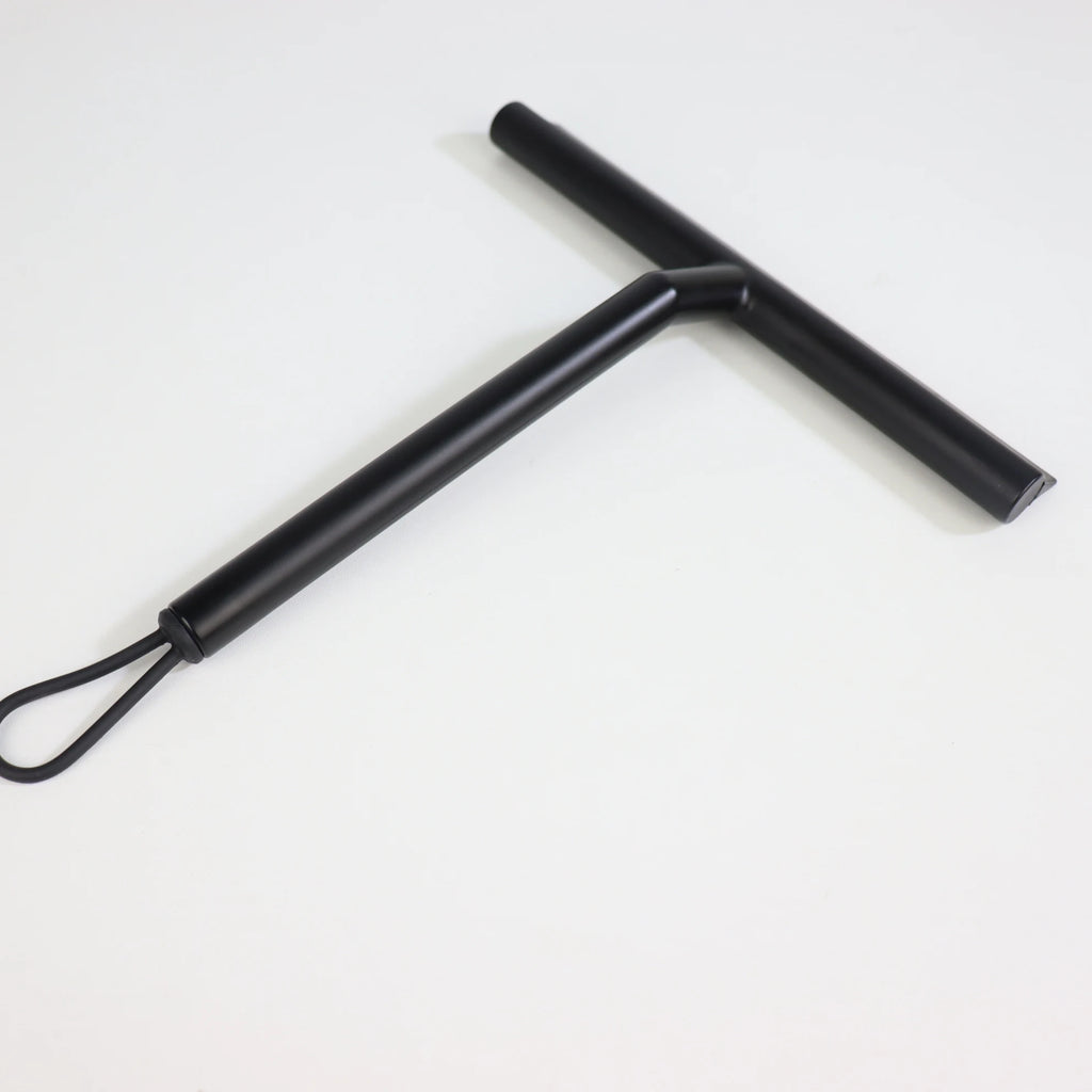 Shower Squeegee Cleaner for Glass Door Shower Wall Scraper With Silicone Holder