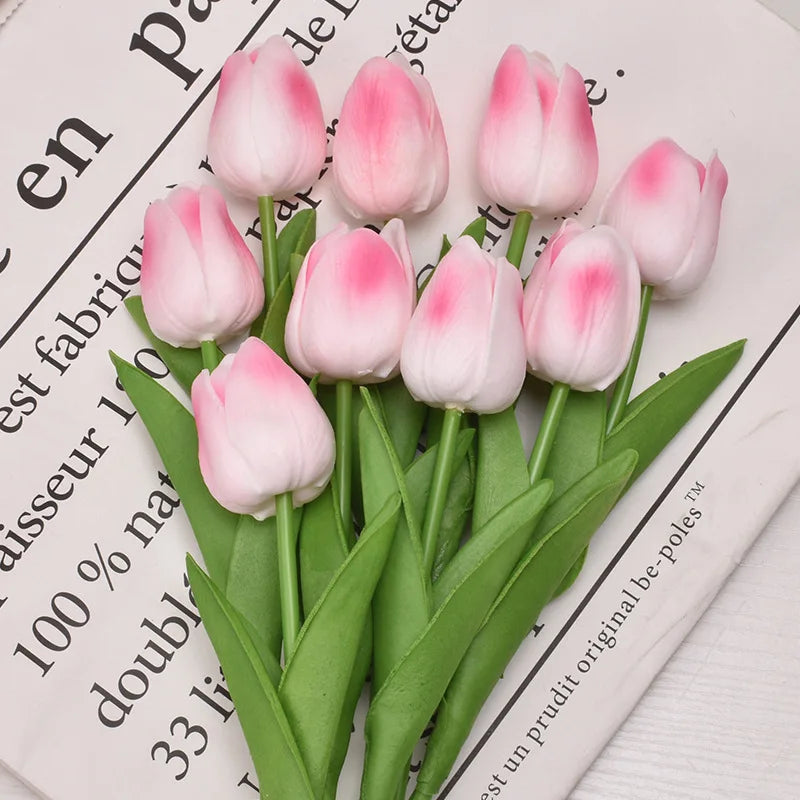 3/5/10/20pcs Tulips Artificial Flowers Real Touch Flower Bouquet Tulips Fake Flower