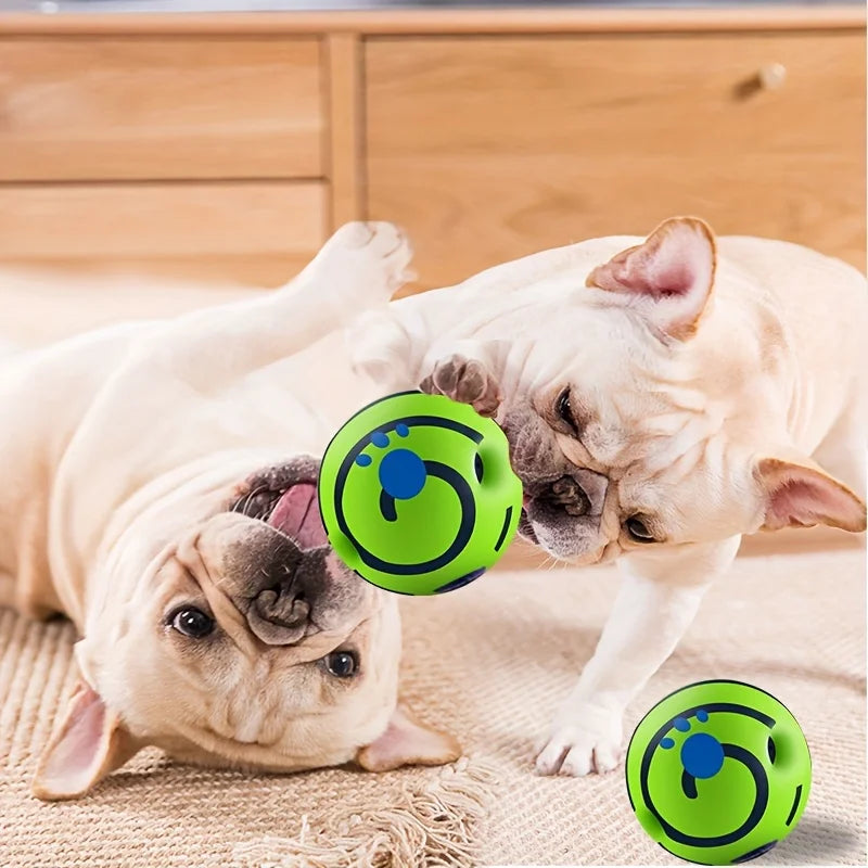 Squeaky Giggle Wobble Ball - Durable, Interactive Chew Toy for All Dog Breeds