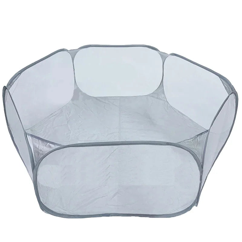 Portable Small Pet Cage Transparent Cat and Dog Cage Tent Pet Playpen Open Folding