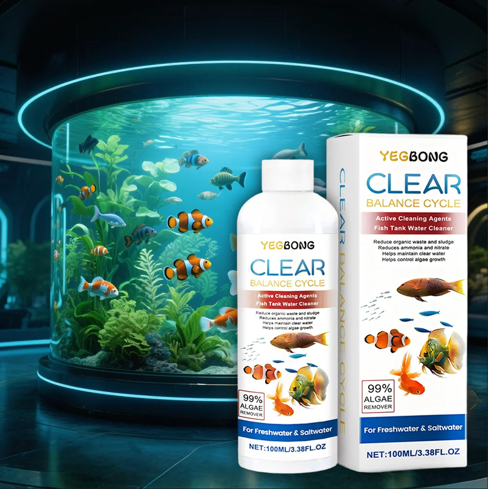 Algae Remover for Fish Tanks, Clear Dirty Water, Eliminate Waste Sludge