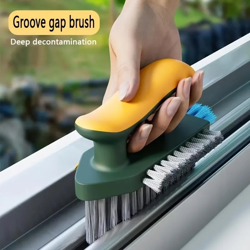 3 In 1 Multi Function Cleaning Brush Hard Bristle Scrub Brush Gap Brush T Handle