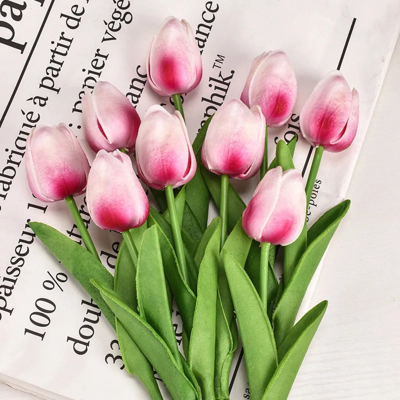 3/5/10/20pcs Tulips Artificial Flowers Real Touch Flower Bouquet Tulips Fake Flower