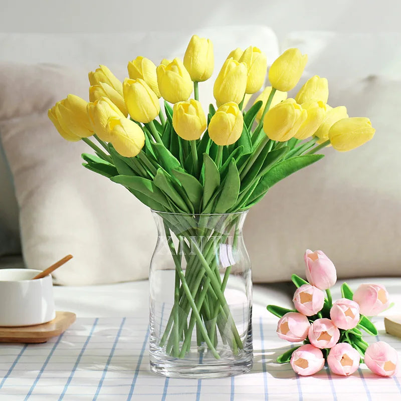 3/5/10/20pcs Tulips Artificial Flowers Real Touch Flower Bouquet Tulips Fake Flower