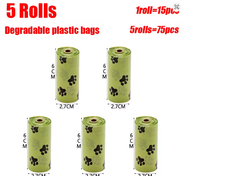 Portable Dog Pooper Scooper Outdoor Pet Waste Pick-up Cleaner Built-in Garbage Bag