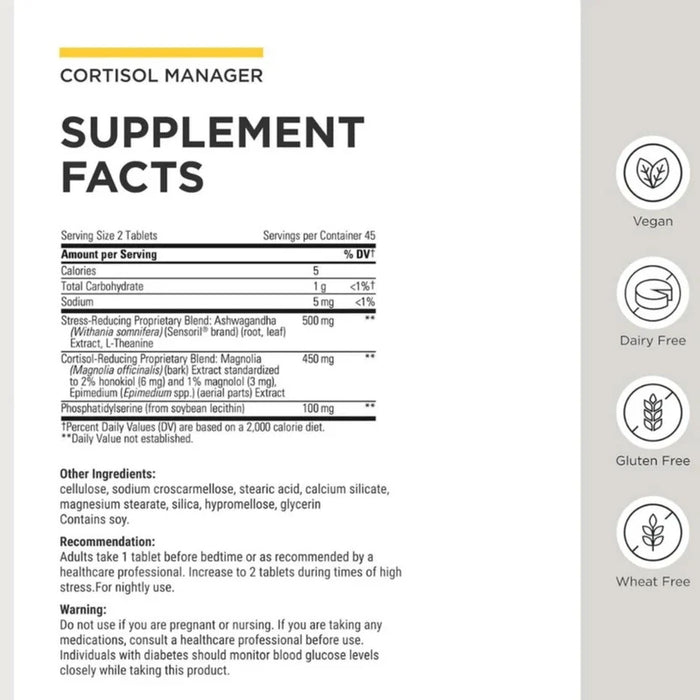 Integrative Therapeutics Cortisol Manager Sleep Support – 90 Tablets
